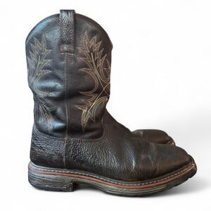 Ariat Work Waterproof EH Rated Men’s 11.5D Brown Leather Western Work Boots